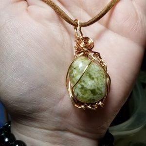 Beautiful Green and gold grossular garnet